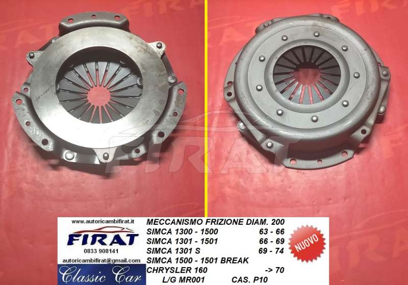 MECCANISMO FRIZIONE SIMCA 1300/1500 DIAM. 200 (MR001)